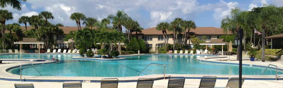 Blick auf den WINTERPARK-POOL - eines der grösssten in ganz Florida.