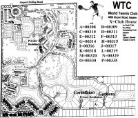 Map of WORLD TENNIS CLUB.
CLICK on picture to enlarge. Later CLOSE (x) large picture.